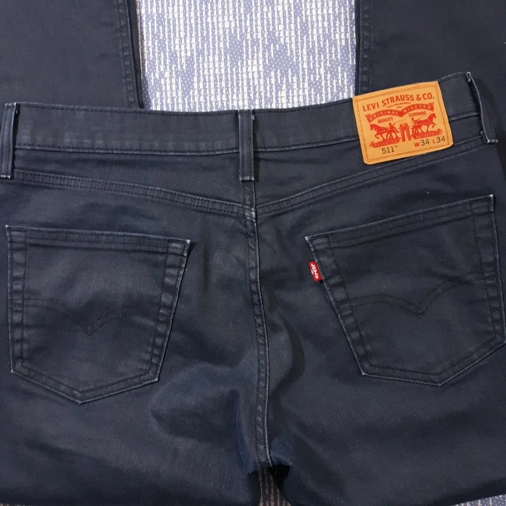 Levi's 511 Jeans Mens Size 34 x 34 Blue Cotton Blend 5-Pocket
